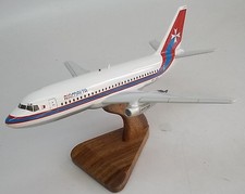 B-737 Air Malta Boeing Airplane Mahogany Kiln Wood Model Large New picture