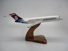 L-1011 Hawaiian Airlines Airplane Desktop Mahogany Kiln Dry Wood Model Small New picture