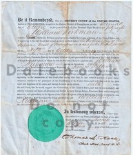 RARE Document SIGNED - Thomas L Kane - Mormon Militia Citizenship Kirkman 1848 picture