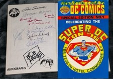 Signed Superman & Batman Creators program DC Comics Impossible Rare Autos PSA picture