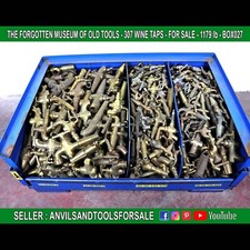 THE FORGOTTEN MUSEUM OF OLD TOOLS - 307 WINE TAPS - FOR SALE - 1179 lb - BOX027 picture