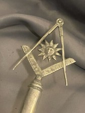 RARE Vintage Freemason Ceremonial Flag Antique Lodge compass Knights Templar UK picture
