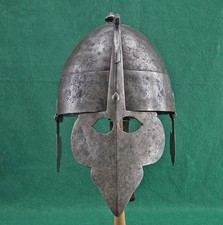 Antique Indian Helmet Islamic Mughal India 16th Century to sword Talwar Shamshri picture