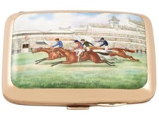 Antique Edwardian 9k Rose Gold and Enamel Cigarette Case picture