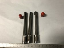 MACHINIST MILL LATHE Lot of 3 Large Carbide Tip Machinist Drills StgCst picture