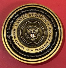 Rare Authentic President Trump Iran Russia Advisor Jared Kushner Challenge Coin picture