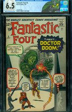 Fantastic Four #5 CGC 6.5 1ST DR. DOOM Custom Label Marvel MCU Robert Downey Jr. picture