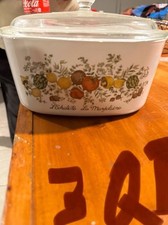 VTG (1962-72) Corning Ware Casserole Dish w/Lid Spice of Life Le Persil La Sauge picture
