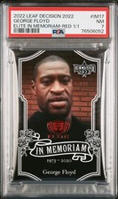 George Floyd 2022 Leaf Decision In Memoriam Premium #IM17 RED FOIL 1/1 PSA 7 picture