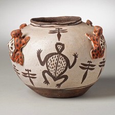 Spectacular 1890s Zuni Pueblo Frog Olla picture