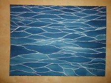 ORIGINAL HUGE WATER COLOR PAINTING '' SEA FOAM '' BY COMIC ARTIST JAMES CHEN picture