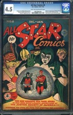 All Star Comics #8 CGC 4.5 DC 1941 1st Wonder Woman Holy Grail G12 910 cm picture