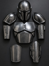 Authentic Mandalorian Silver Full Armor Suit - Wearable Star Wars Cosplay picture