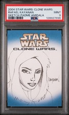 2004 TOPPS STAR WARS: THE CLONE WARS SKETCH CARDS RAFAEL KAYANAN PSA 9 picture