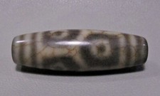 Authentic Rare Tibetan 6-Eye Dzi Bead Agate Stone Amulet Temple-Blessed Artifact picture