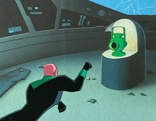 BRUCE TIMM rare GREEN LANTERN Abin Sur cel OBG In Brightest Day SUPERMAN COA CC picture
