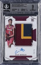 2021-22 NATIONAL TREASURES NBA 75TH ANNIVERSARY, AU JSY/75 EVAN MOBLEY BGS 9 picture