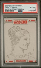 2007 TOPPS STAR WARS 30TH ANV SKETCH CARDS DAVE DORMAN PSA 6 picture