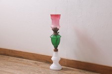 R-041760 Vintage British Vintage Flat Core 5 Minute Core Oil Lamp with Cute 3 picture