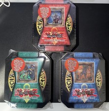 Yu-gi-oh Tins Insect Queen - Gaia Fierce Knight - Defense Shogun SEALED x3 Lot picture