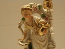 RARE ANTIQUE CAPODIMONTE PORCELAIN FIGURINE FROM ITALY ITALIAN  TICHE ART picture