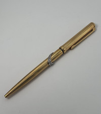 Beautiful Vintage 18K Yellow Gold W/Diamonds Ballpoint Pen picture