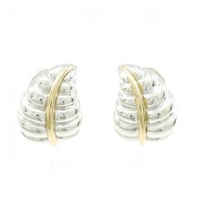 Tiffany Vintage 925/750YG Gold Silver Earrings 21mm x 16mm Unused picture
