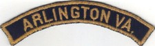 CUB SCOUT ARLINGTON VA. BGS BLUE & GOLD COMMUNITY/STATE STRIP COMBO UNLISTED picture