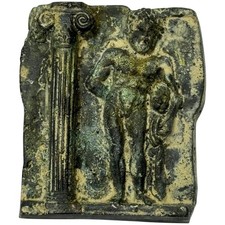 Historic Classical Mythology Roman Bronze Plaque Mount Hercules (Heracles) picture