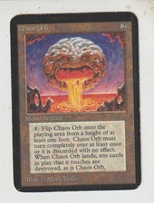 x1 Chaos Orb Card RARE ALPHA MAGIC MTG ENGLISH 1993 EX-NM Vintage picture