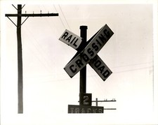 LD274 1979 Original Bob Glendy Photo SEABOARD COAST LINE TRACKS RAILROAD WARNING picture
