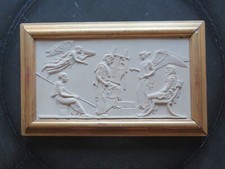 Rare Wedgwood & Bentley Cane Ware Apotheosis of Homer Plaque John Flaxman c.1779 picture