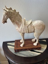 Antique Chinese Sui Dynasty Terracotta Horse, 7th Century Unglazed Burial Figure picture