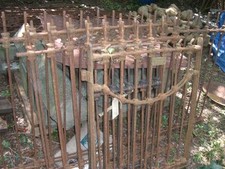 Antique cast iron fence Composite Ironworks NYC 1880's heavy ball & rods (F#3) picture