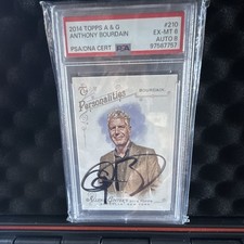 Topps 2014 Allen & Ginter Anthony Bourdain #210 Auto PSA/DNA 97587757 picture