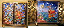 Imhof Swiss Cloisonne Enamel Desk Clock 15 Jewels Manual Wind 11.5 × 5cm Vintage picture