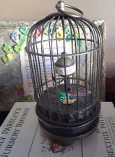 RARE ANTQ 1889 J KAISER (G.M.B.H) GERMAN ORBITAL AUTOMATON 🎵 BIRD CAGE CLOCK 🎵 picture