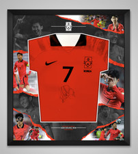 Son Heung-min Signed Framed South Korea Tottenham Hotspur SPURS Shirt AFTAL COA picture