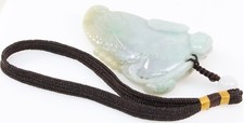 Lg. Carved A-Grade Jadeite Jade Certified ID Card 3.25 x 2 3/8