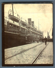UK, Ship RMS Moldova, Tilbury Vintage citrate print. Photo series with the picture