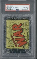 1938 Gum Horrors Of War Wax Pack Yellow PSA Ex-Mt 6 picture