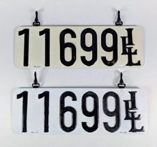 1908 1909 Illinois Prestate License Plate Pair Vintage Auto Tag Garage 11699 picture