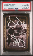 2022 GAS Music #DS1 Dr. Dre & Snoop Dogg Signed Rookie Card PSA/DNA AUTO 10 RC picture
