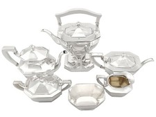 Queen Anne Style American Sterling Silver Six Piece Tea and Coffee Service  picture