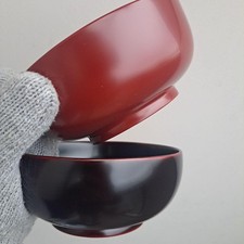 Echizen lacquerware ground powder soup bowlNatural wooden Tame ancient picture