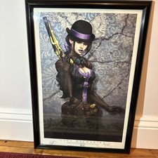 Vintage Poster Lady Mechanic #0 Framed #22/50 SIGNED BY BENITEZ & STEIGERWALD* picture