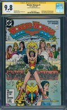 Wonder Woman #1 CGC 9.8 SS Signed George Perez 1st Modern Themyscira Wrap 1987 picture