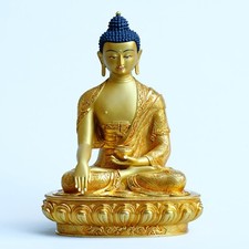 Buddha Statue Copper Gold