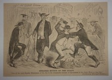 1862 Strange Effect of the Draft Engraving Quakerism Sixth Ward picture