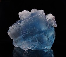Huge gemmy blue Fluorite crystals from La Viesca Mine - Spain picture